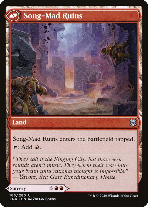 Song-Mad Treachery // Song-Mad Ruins (back face)