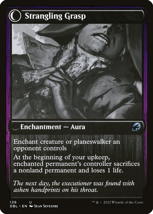 Vengeful Strangler // Strangling Grasp (back face)