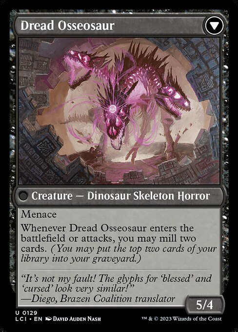 Visage of Dread // Dread Osseosaur (back face)