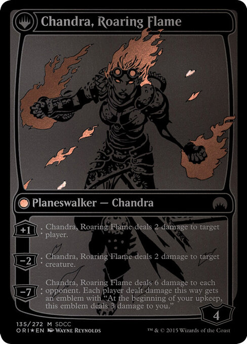 Chandra, Fire of Kaladesh // Chandra, Roaring Flame (back face)