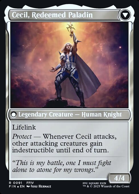 Cecil, Dark Knight // Cecil, Redeemed Paladin (back face)