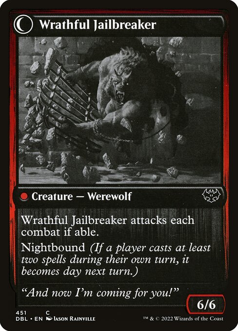 Weary Prisoner // Wrathful Jailbreaker (back face)
