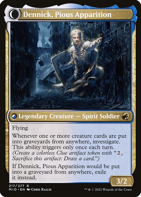 Dennick, Pious Apprentice // Dennick, Pious Apparition (back face)