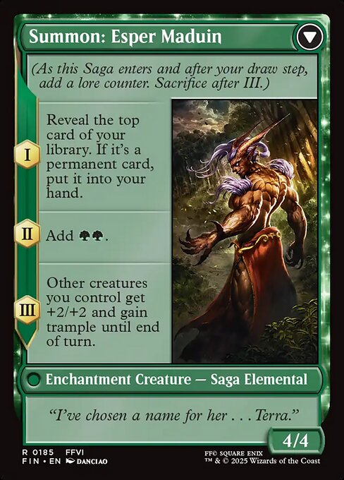 Esper Origins // Summon: Esper Maduin (back face)
