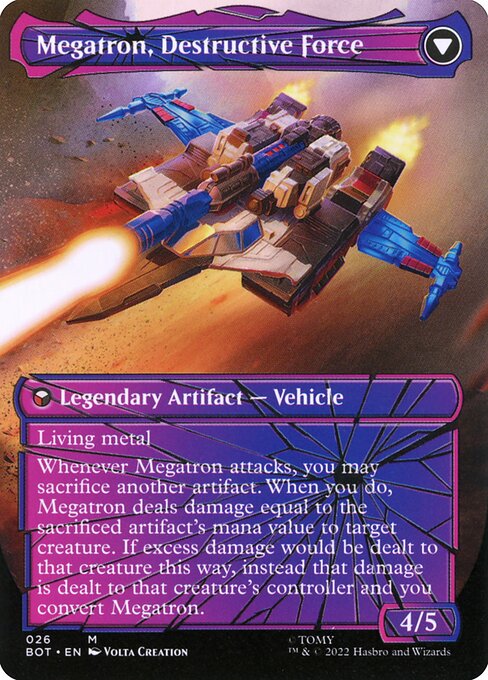 Megatron, Tyrant // Megatron, Destructive Force (back face)