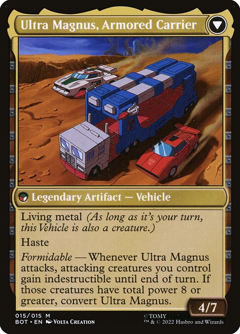Ultra Magnus, Tactician // Ultra Magnus, Armored Carrier (back face)