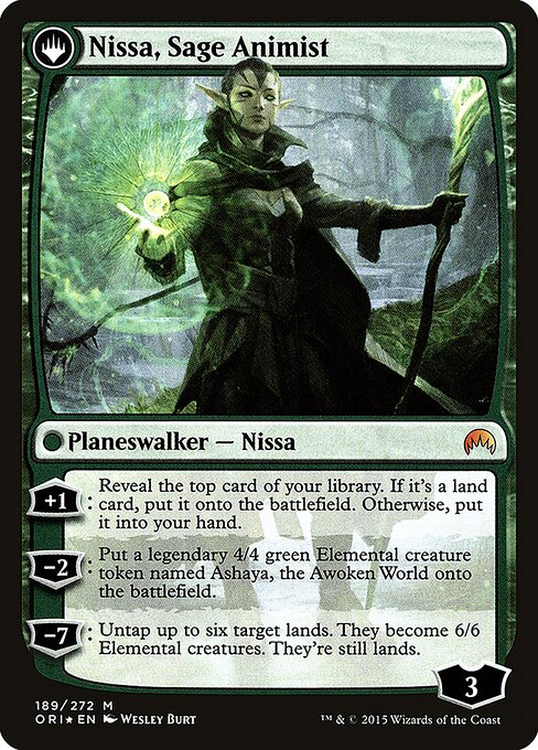 Nissa, Vastwood Seer // Nissa, Sage Animist (back face)