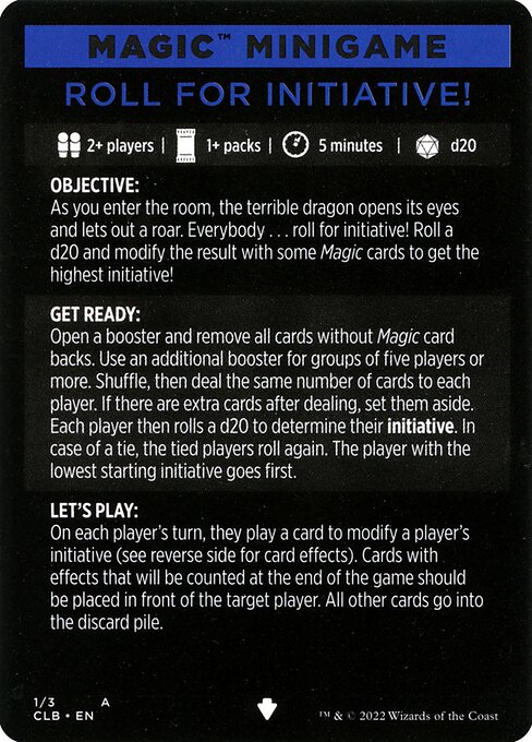 Roll for Initiative // Roll for Initiative (cont'd)