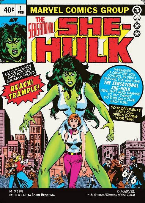 Jennifer Walters // The Sensational She-Hulk (back face)