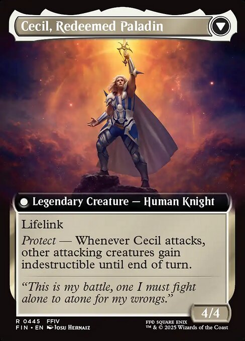 Cecil, Dark Knight // Cecil, Redeemed Paladin (back face)