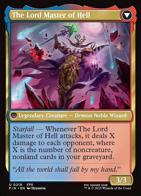 The Emperor of Palamecia // The Lord Master of Hell (back face)