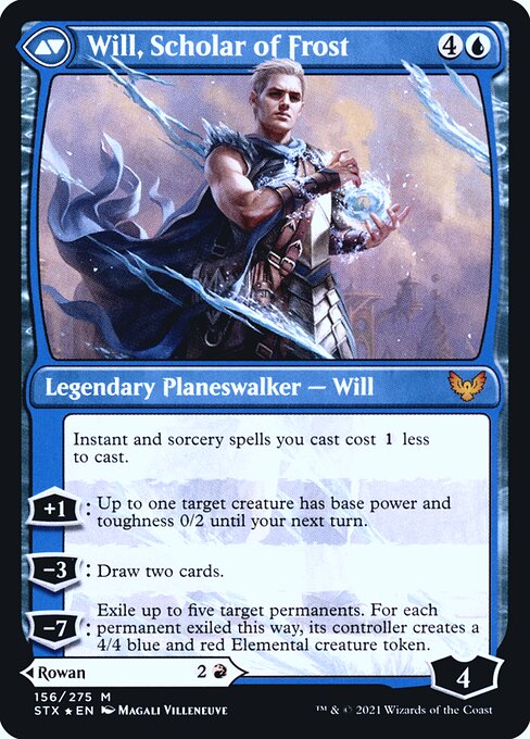 Rowan, Scholar of Sparks // Will, Scholar of Frost (back face)
