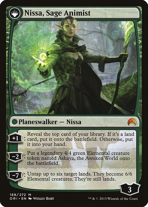Nissa, Vastwood Seer // Nissa, Sage Animist (back face)