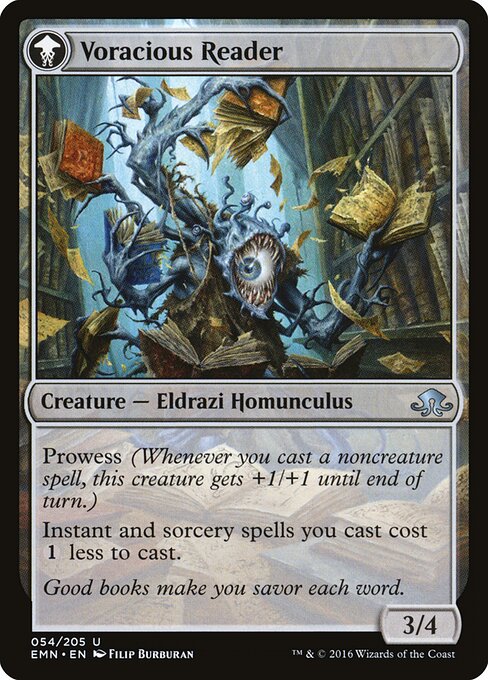 Curious Homunculus // Voracious Reader (back face)