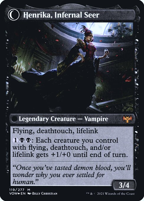 Henrika Domnathi // Henrika, Infernal Seer (back face)