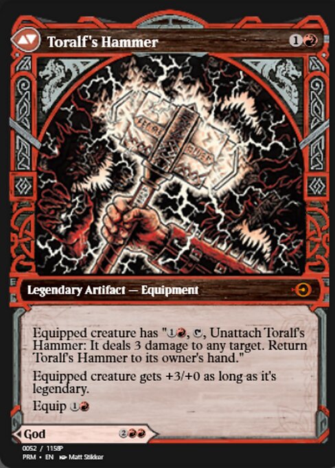 Toralf, God of Fury // Toralf's Hammer (back face)