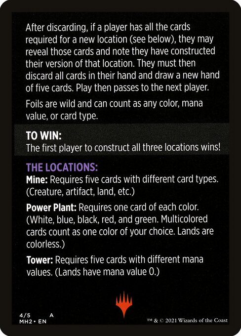 Urza's Blueprints (minigame) // Urza's Blueprints (cont'd) (back face)