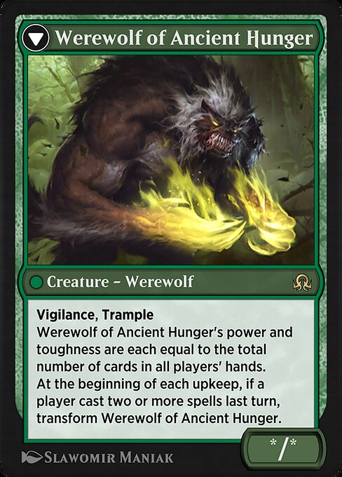 Sage of Ancient Lore // Werewolf of Ancient Hunger (back face)