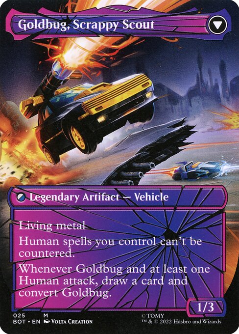 Goldbug, Humanity's Ally // Goldbug, Scrappy Scout (back face)