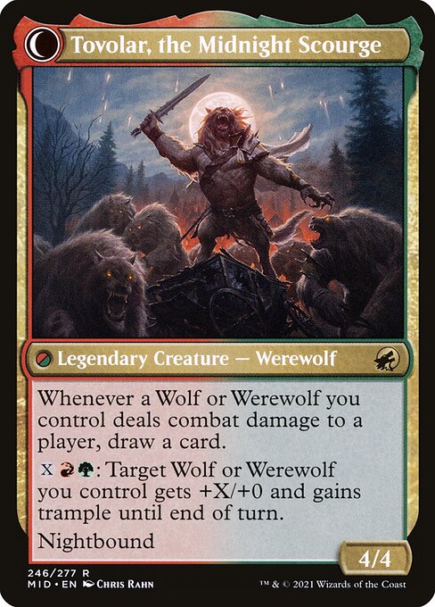 Tovolar, Dire Overlord // Tovolar, the Midnight Scourge (back face)
