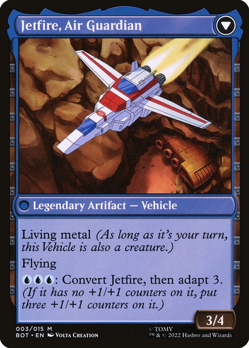Jetfire, Ingenious Scientist // Jetfire, Air Guardian (back face)