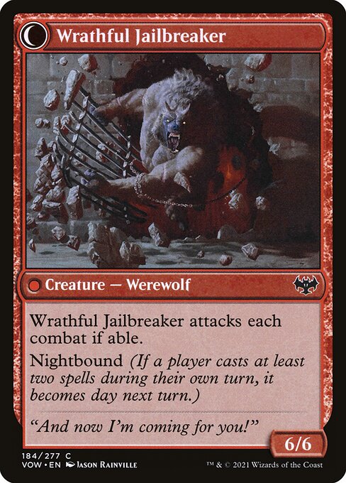 Weary Prisoner // Wrathful Jailbreaker (back face)