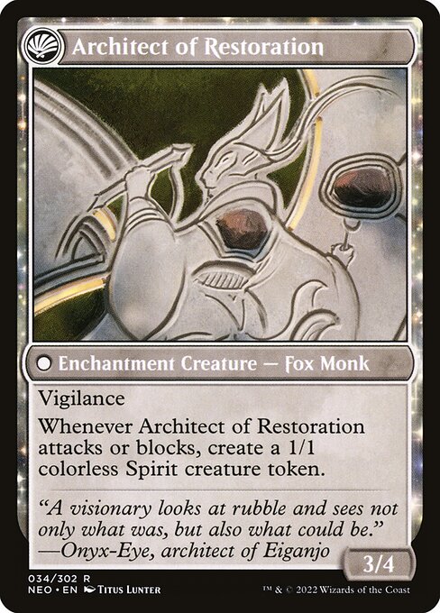 The Restoration of Eiganjo // Architect of Restoration (back face)