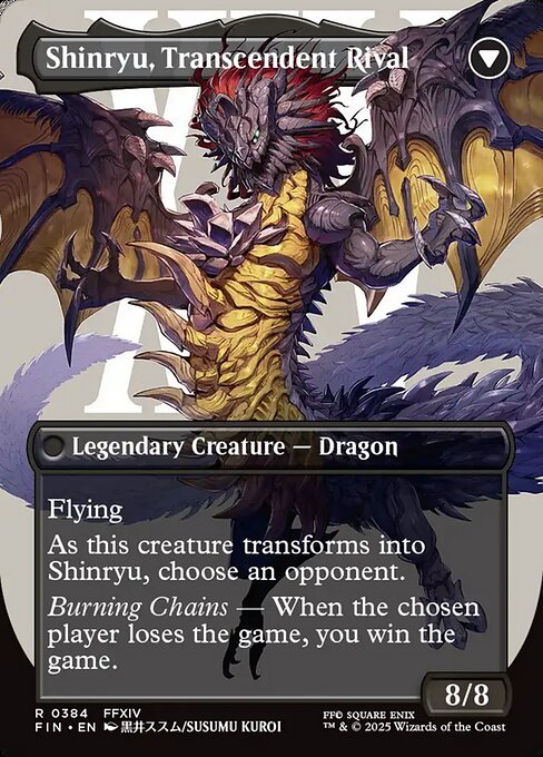 Zenos yae Galvus // Shinryu, Transcendent Rival (back face)