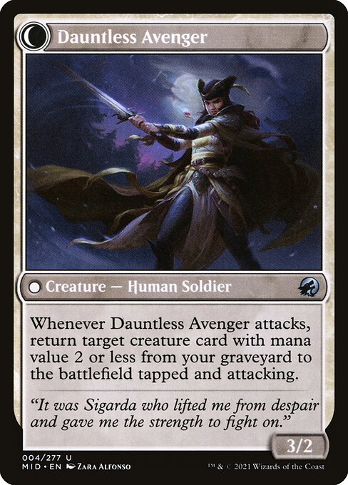 Bereaved Survivor // Dauntless Avenger (back face)