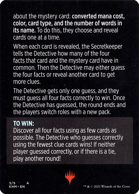 Booster Sleuth // Booster Sleuth (cont'd) (back face)