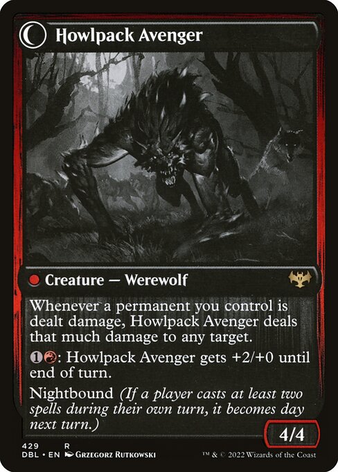 Ill-Tempered Loner // Howlpack Avenger (back face)