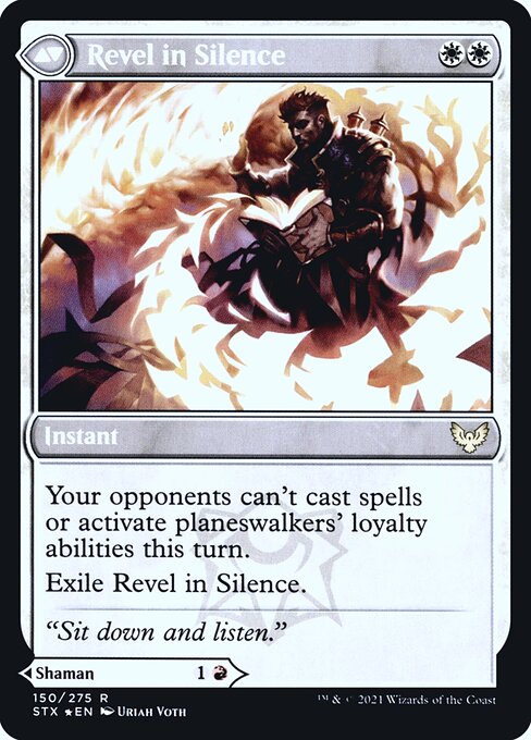 Flamescroll Celebrant // Revel in Silence (back face)
