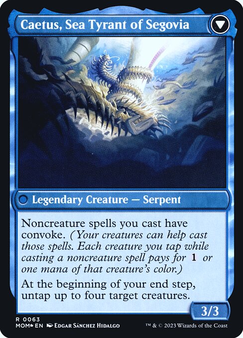 Invasion of Segovia // Caetus, Sea Tyrant of Segovia (back face)