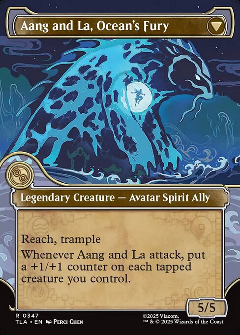 Aang, Swift Savior // Aang and La, Ocean's Fury (back face)
