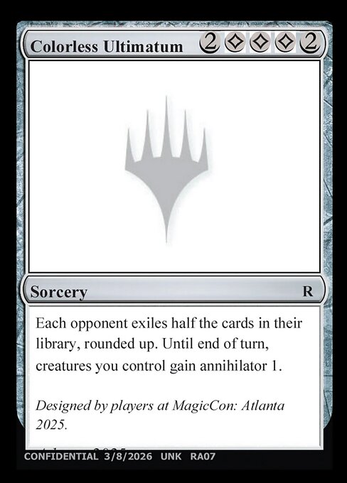 Colorless Ultimatum
