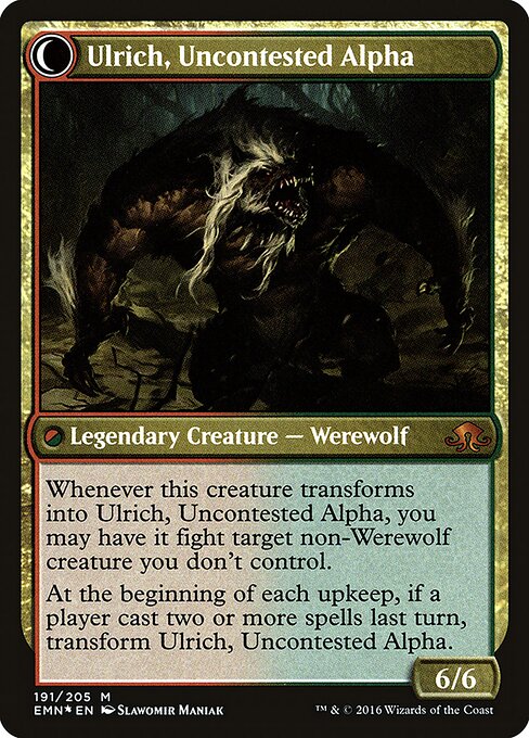 Ulrich of the Krallenhorde // Ulrich, Uncontested Alpha (back face)