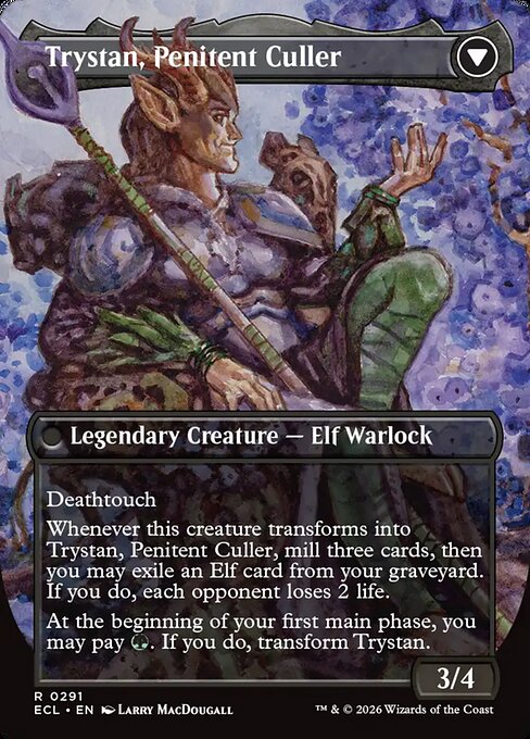 Trystan, Callous Cultivator // Trystan, Penitent Culler (back face)