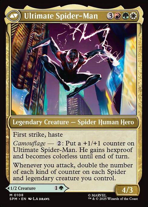 Miles Morales // Ultimate Spider-Man (back face)