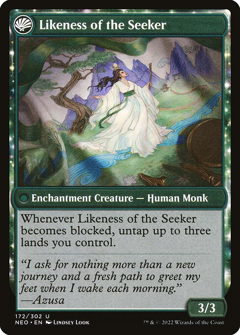 Azusa's Many Journeys // Likeness of the Seeker (back face)