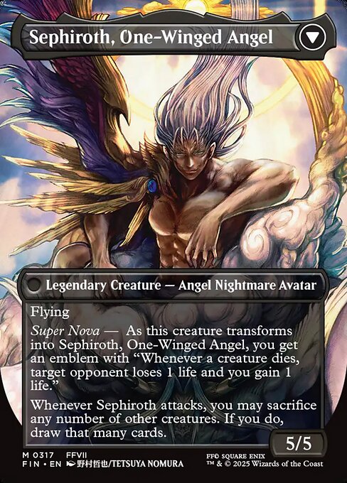Sephiroth, Fabled SOLDIER // Sephiroth, One-Winged Angel (back face)