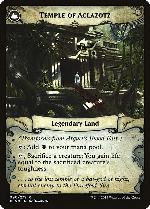 Arguel's Blood Fast // Temple of Aclazotz (back face)