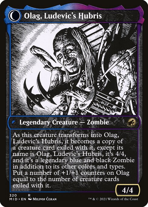 Ludevic, Necrogenius // Olag, Ludevic's Hubris (back face)