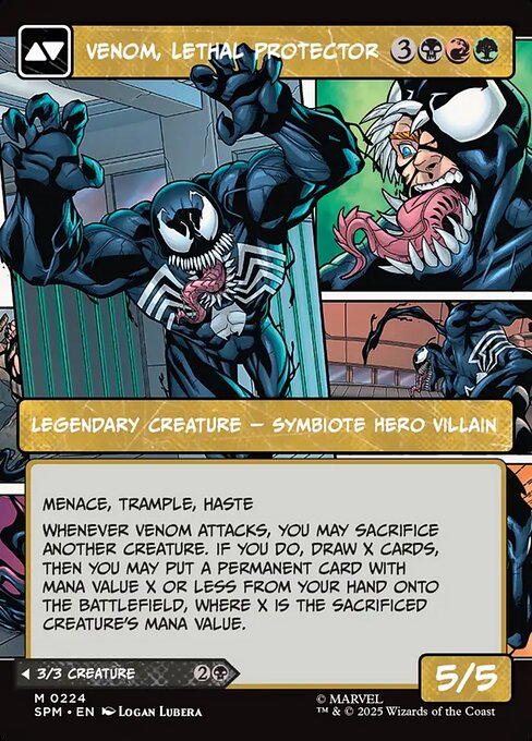 Eddie Brock // Venom, Lethal Protector (back face)