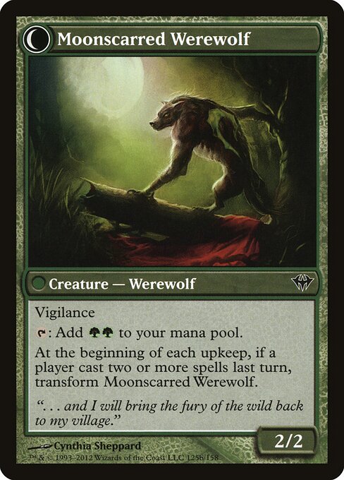Scorned Villager // Moonscarred Werewolf (back face)