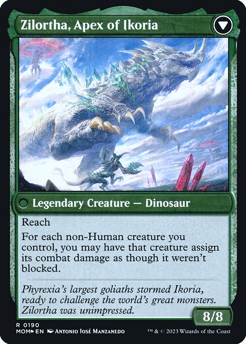 Invasion of Ikoria // Zilortha, Apex of Ikoria (back face)