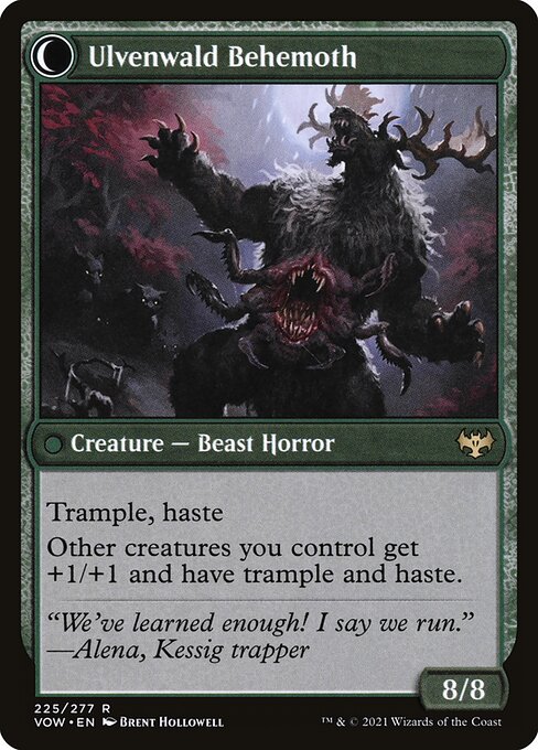 Ulvenwald Oddity // Ulvenwald Behemoth (back face)
