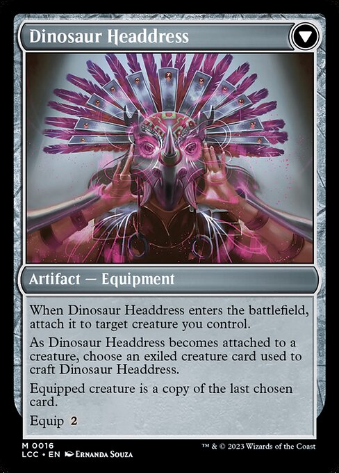 Paleontologist's Pick-Axe // Dinosaur Headdress (back face)