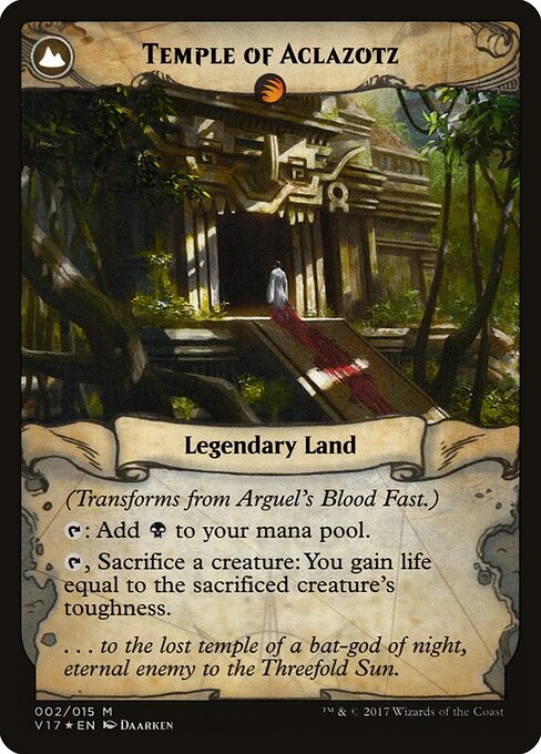 Arguel's Blood Fast // Temple of Aclazotz (back face)
