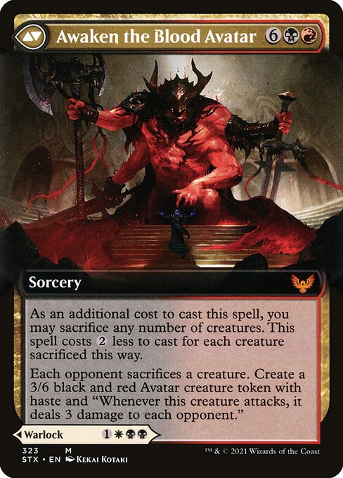 Extus, Oriq Overlord // Awaken the Blood Avatar (back face)