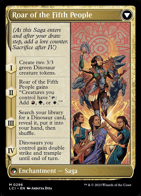 Huatli, Poet of Unity // Roar of the Fifth People (back face)